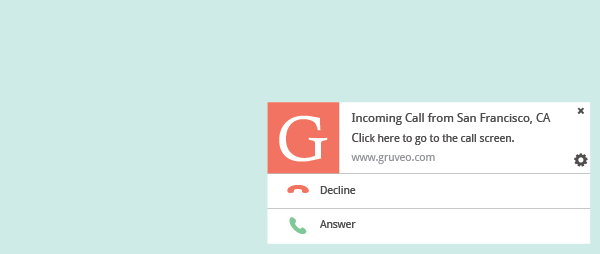 When a call comes in to your direct code, you can receive a browser notification to pick it up